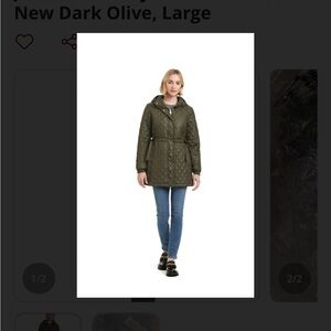 Kate Spade Quilted Puffer Jacket in Olive